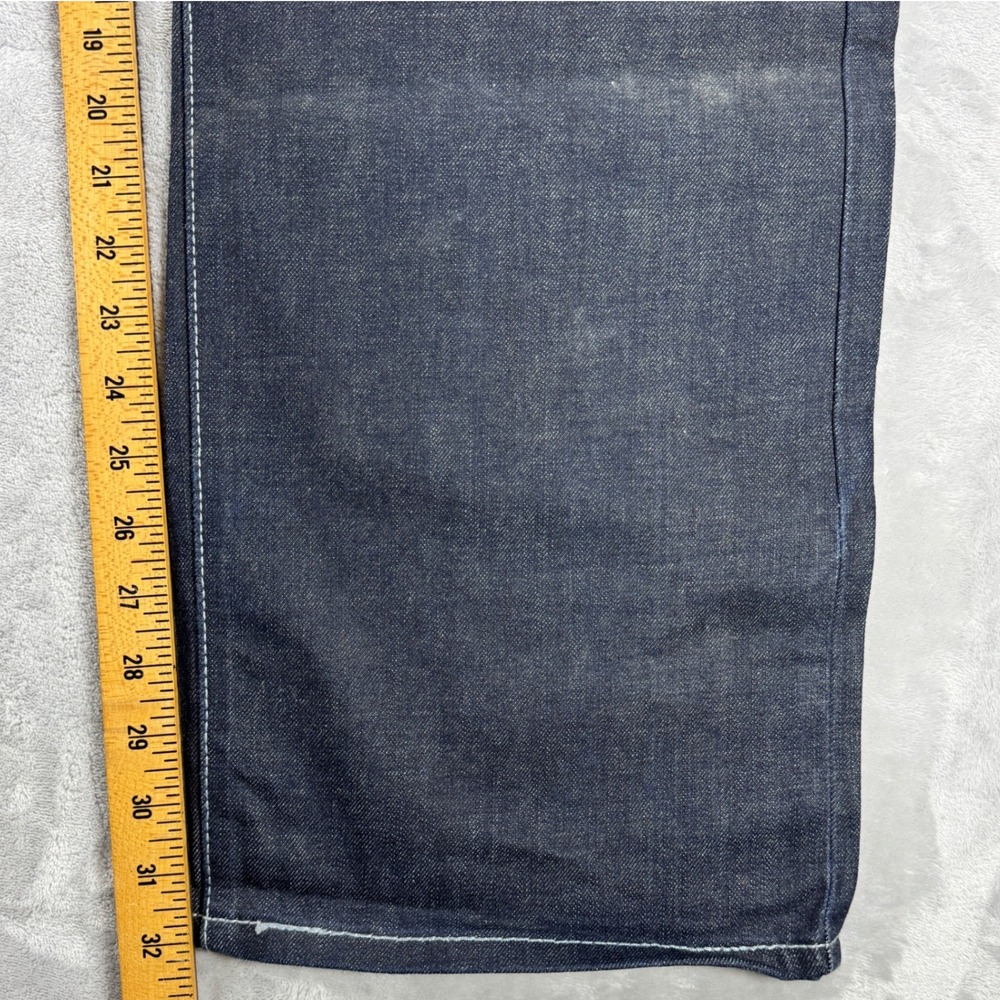 LEVI'S 569 Loose Straight Jeans Mens 38x32 Dark Wash Flap Pockets Y2K Style - Picture 12 of 13